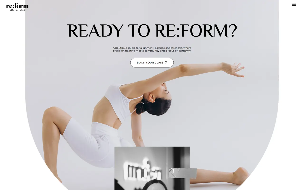 Website re:form Pilates Club